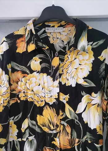 Sarı Çiçek Desenli Uzun Bohem Elbise - Görsel 4