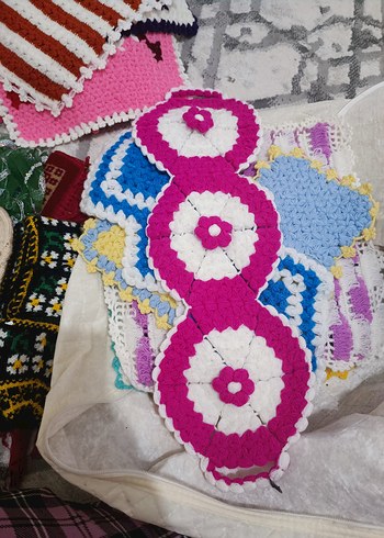 Kırmızı Beyaz Çizgili Banyo lif - Görsel 4