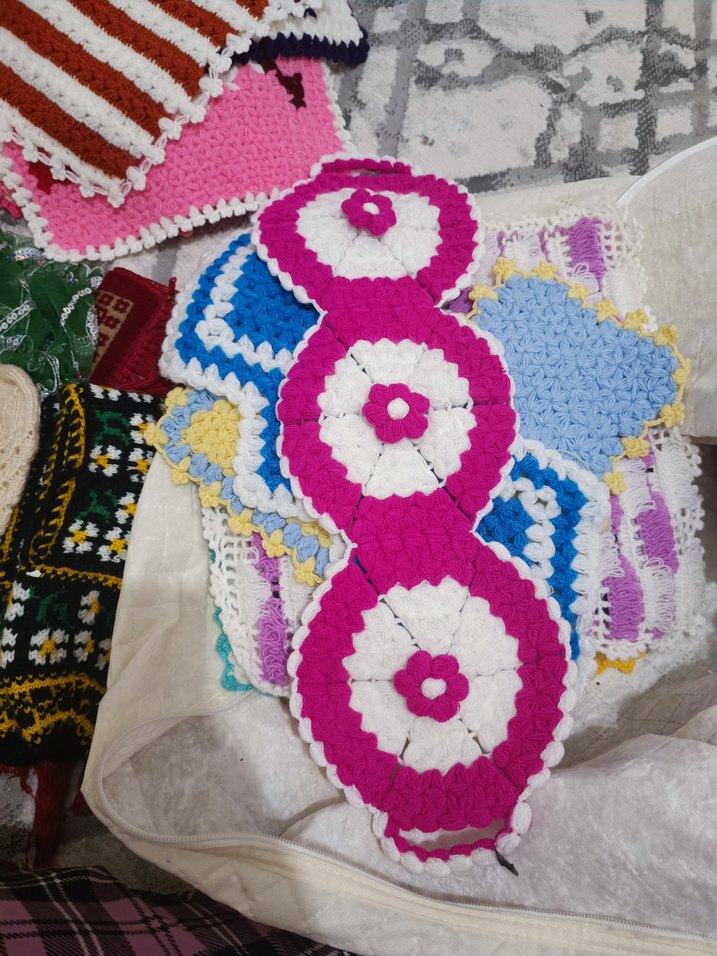 Kırmızı Beyaz Çizgili Banyo lif - Görsel 4