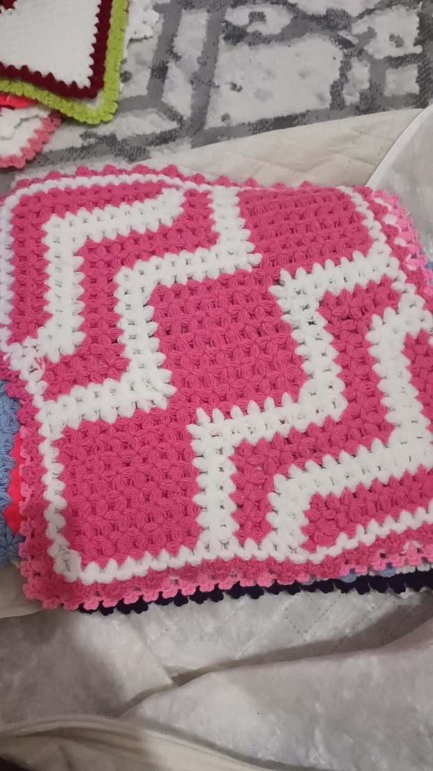 Kırmızı Beyaz Çizgili Banyo lif - Görsel 2