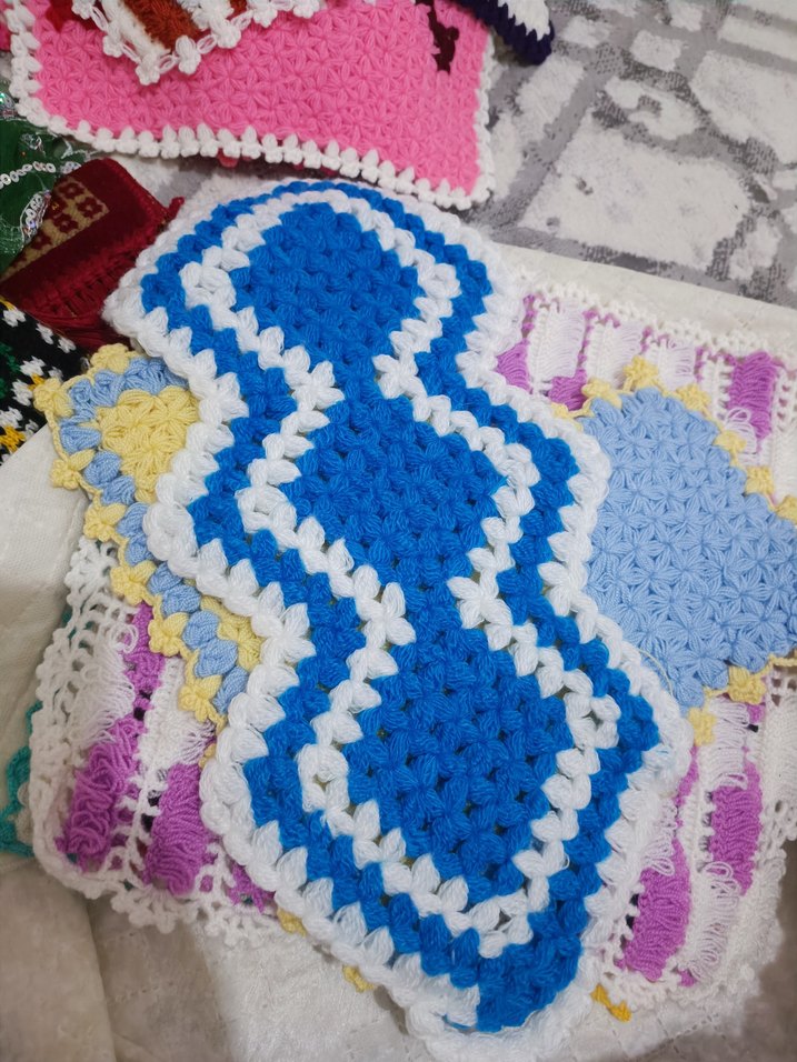 Kırmızı Beyaz Çizgili Banyo lif - Görsel 3