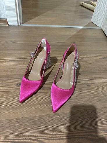 37 Beden pembe Renk Fuşya abiye ayakkabı