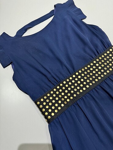 Lacivert gece elbisesi - Görsel 2