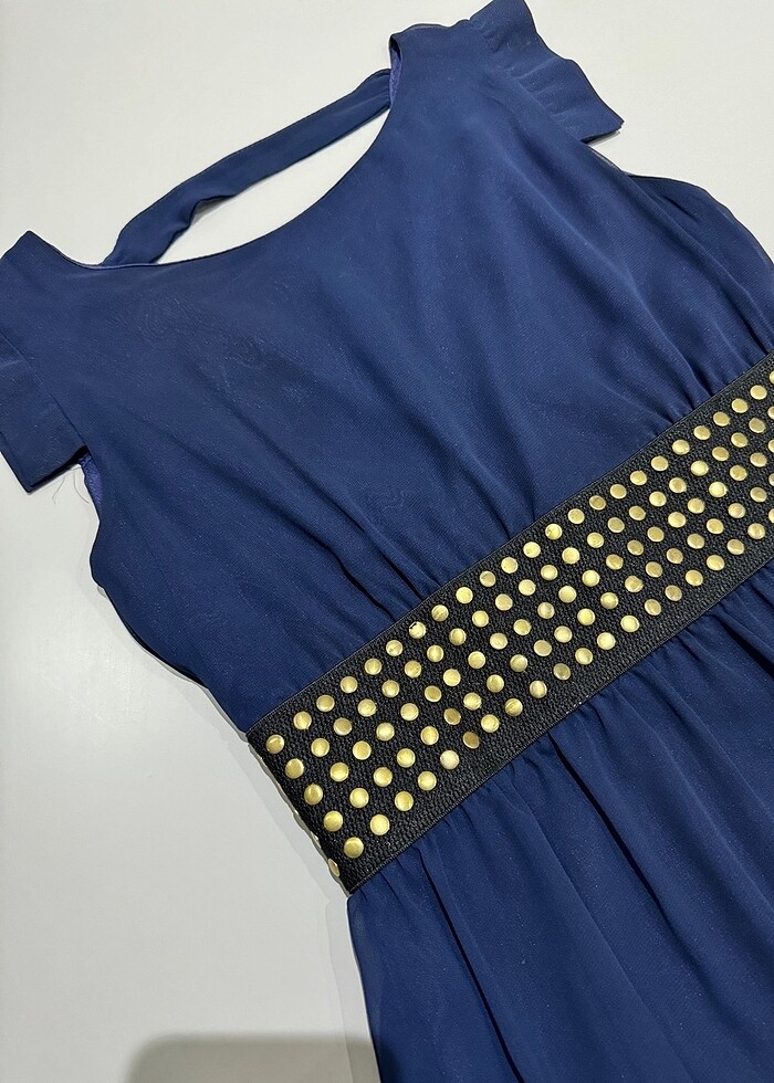 Lacivert gece elbisesi - Görsel 2