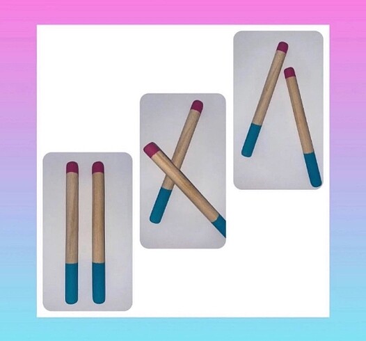 Diğer Eğitici Ahşap Ritim Çubuğu - (1 Çift) 2 adet