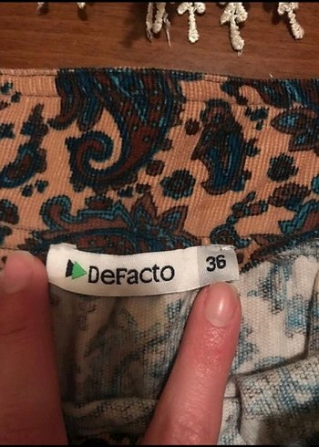 Önden Düğmeli Kısa Bohem Mini Etek - Görsel 3