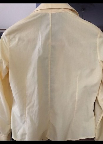 Sarı Mini Kadın Gömlek Düğmeli Nakışlı - Görsel 2