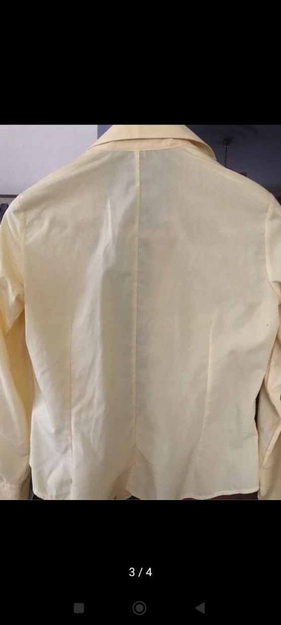 Sarı Mini Kadın Gömlek Düğmeli Nakışlı - Görsel 2