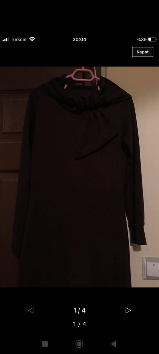 Uzun Kollu Siyah Gotik Kadın Tunik - Görsel 2