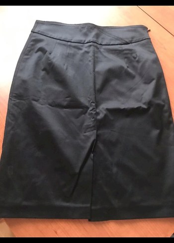 Siyah Midi Kalem Etek Kemerli Ofis Şıklığı - Görsel 2