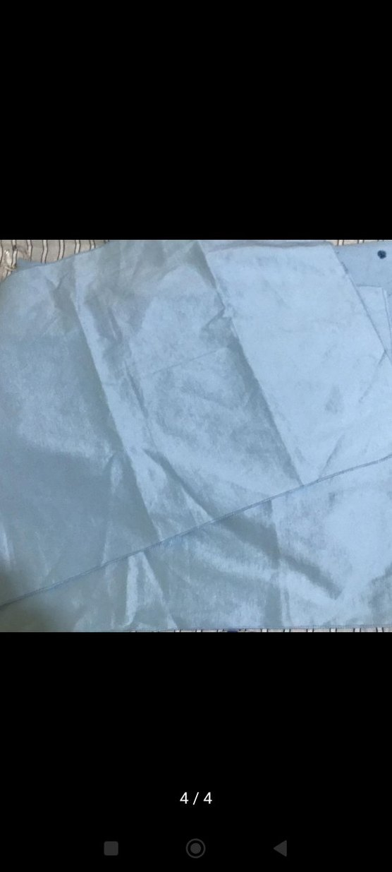 Nakışlı Pastel Mavi elbise Şallı - Görsel 4