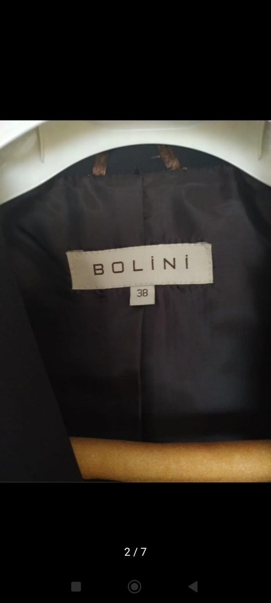 Siyah Düğmeli Kadın Blazer Ceket takım - Görsel 2