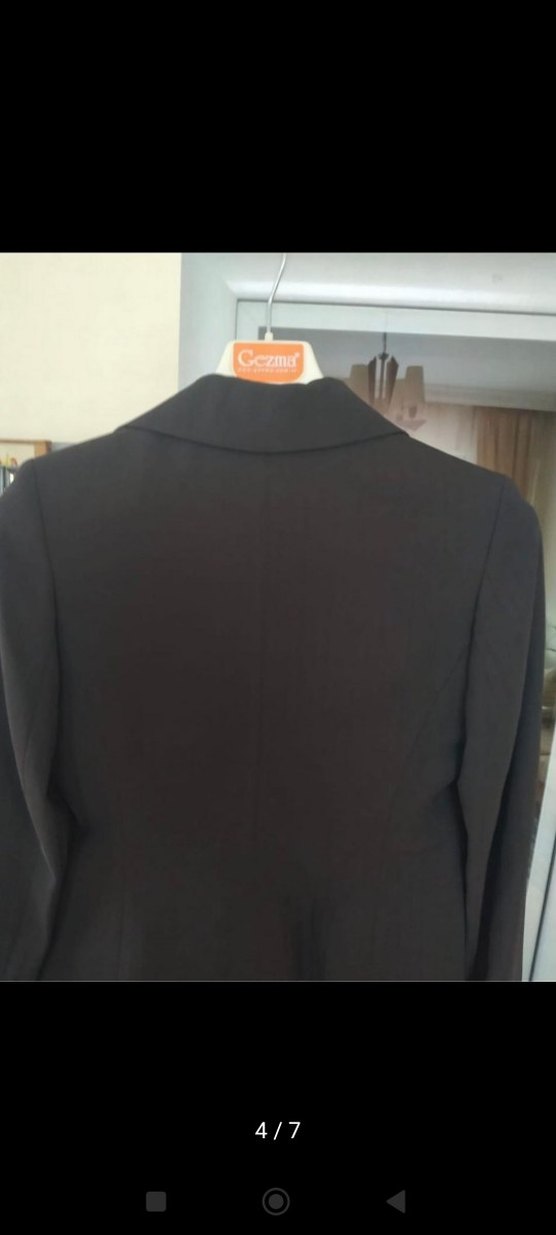 Siyah Düğmeli Kadın Blazer Ceket takım - Görsel 5