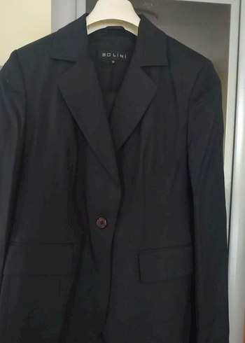 Siyah Düğmeli Kadın Blazer Ceket takım - Görsel 2