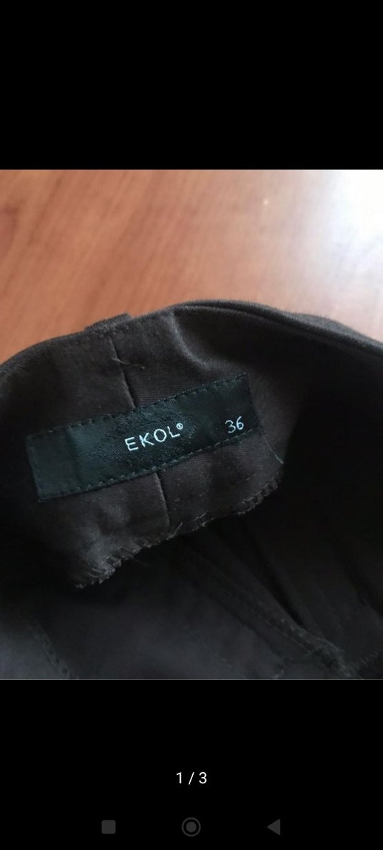 Ekol Kahverengi Kadın Kemerli Kumaş Pantolon - Görsel 3