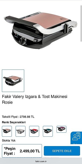 Fakir Valery Izgara & Tost Makinesi