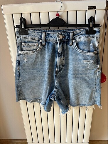 diğer Beden Mavi jean yüksek bel şort