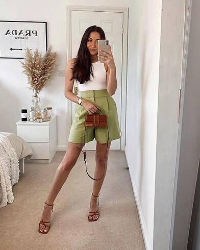 Zara Zara Keten Şort