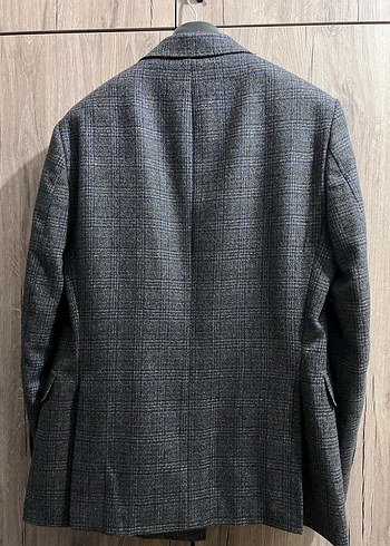 Abdullah Kiğılı Gri Ekose Desenli Erkek Takım Ceketi - Görsel 5