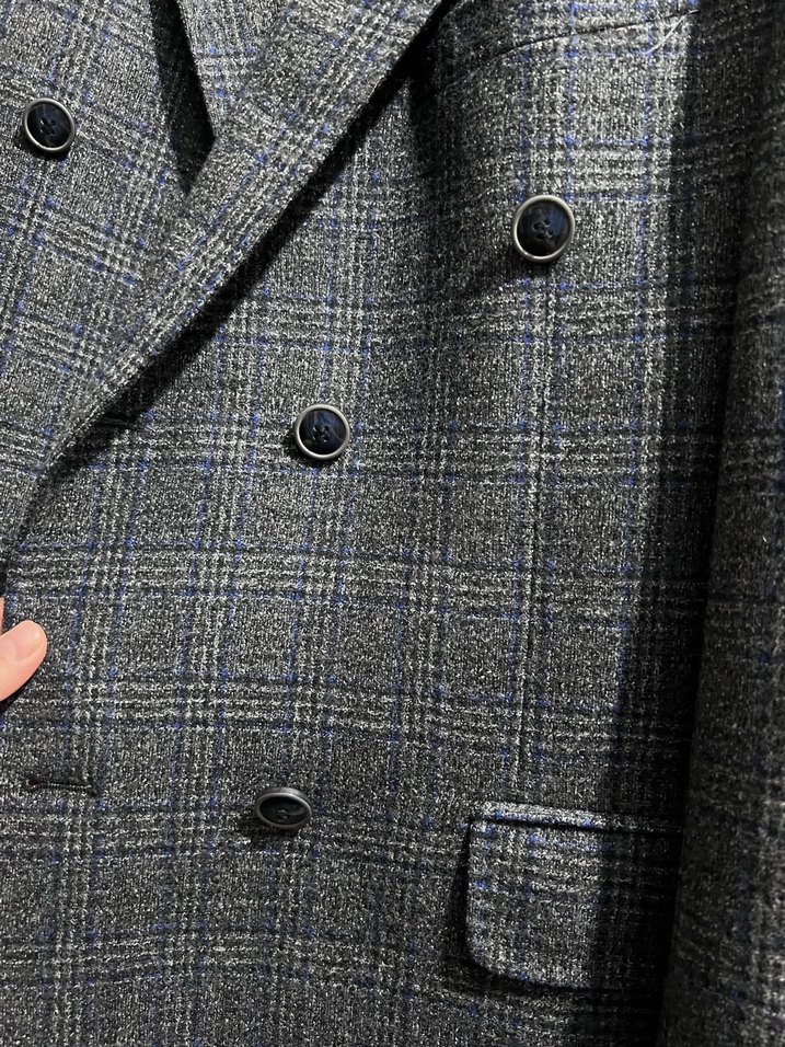 Abdullah Kiğılı Gri Ekose Desenli Erkek Takım Ceketi - Görsel 2