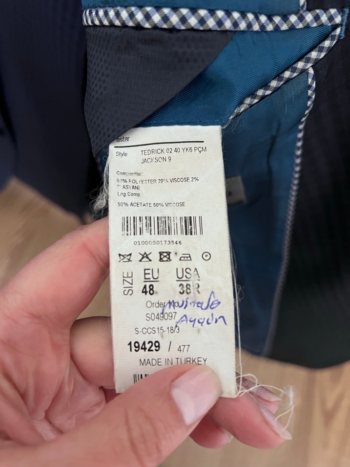 Koyu lacivert Erkek Ofis Takım Elbise - Görsel 4