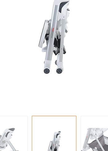 Prego mama mia Ayarlanabilir Gri-Beyaz Bebek Mama Sandalyesi - Görsel 5