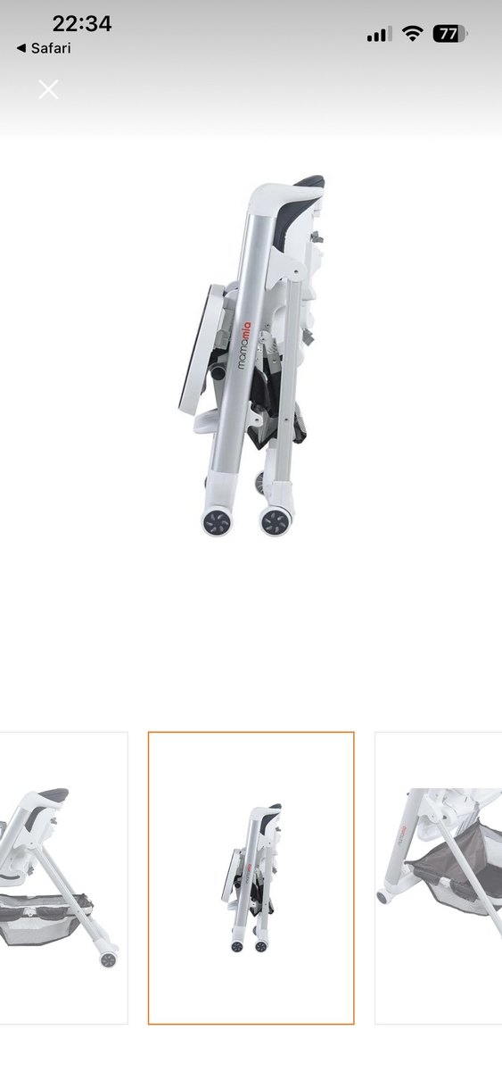 Prego mama mia Ayarlanabilir Gri-Beyaz Bebek Mama Sandalyesi - Görsel 5