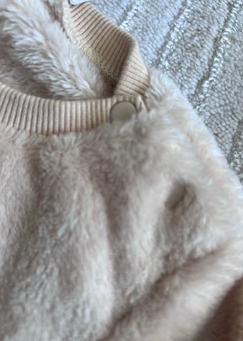Bebek Kız Peluş Bej Uzun Kollu Takım - Görsel 2