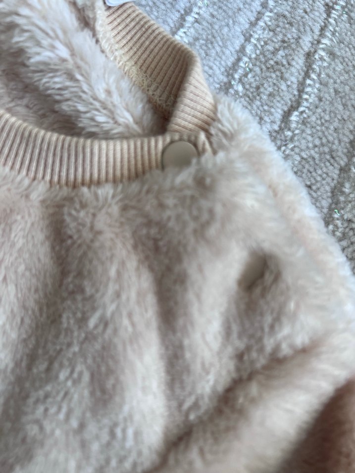 Bebek Kız Peluş Bej Uzun Kollu Takım - Görsel 2