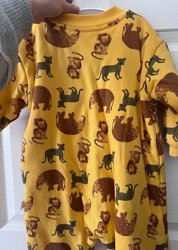 Renkli Baskılı Sarı Bebek Tulum - Görsel 2