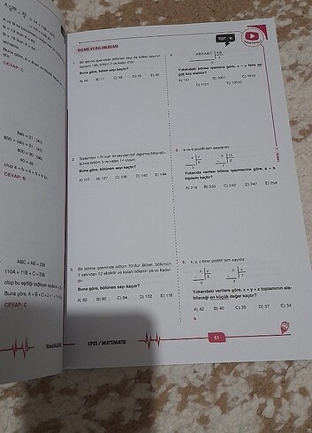  Beden Kpss matematik soru bankası