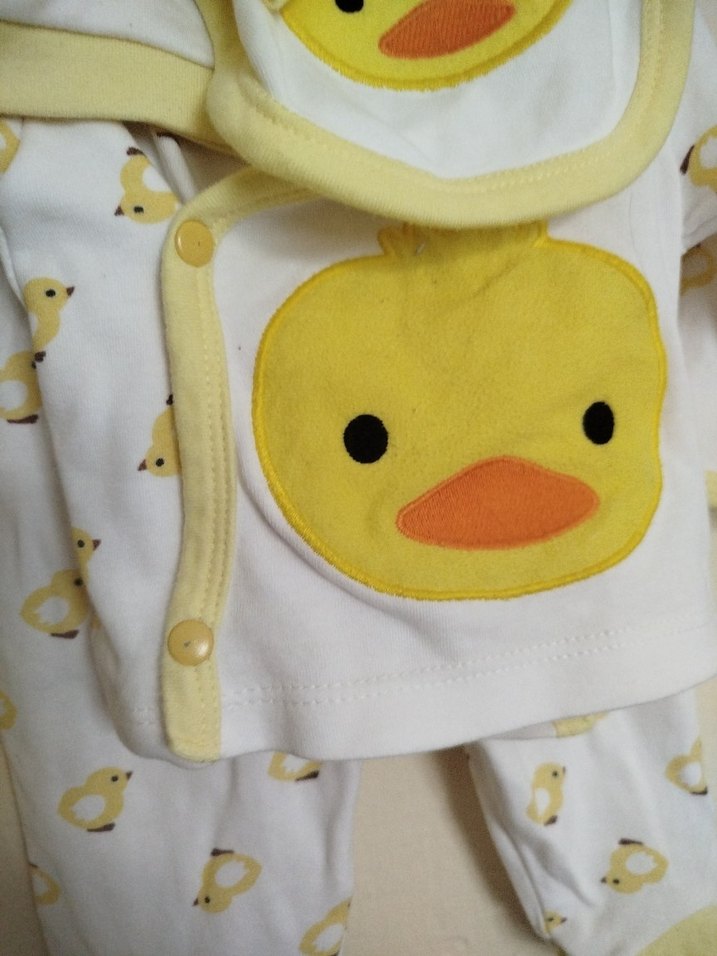 Sarı Uzun Kollu Bebek hastane çıkış seti - Görsel 2