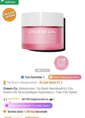 Cream co. Nemlendirici