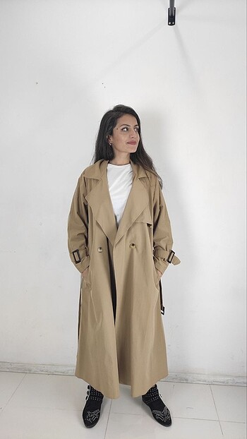 Trençkot uzun oversize