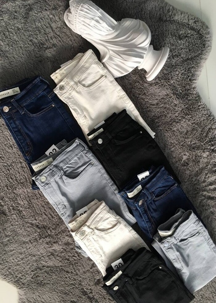 Yüksek bel likralı skinny kot pantolon - Görsel 5