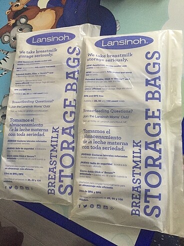 Lansinoh süt saklama poşeti 50 adet