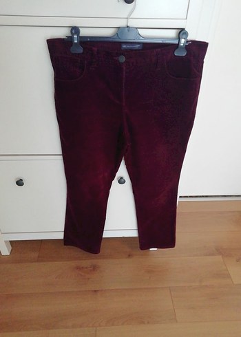 42 Beden MARKS&SPENCER KADİFE BORDO PANTOLON
