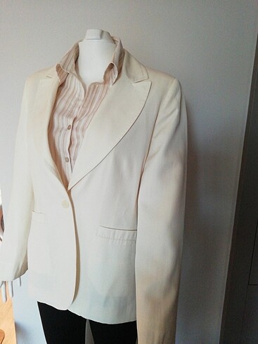 Fabrika FABRİKA KREM BLAZER CEKET 