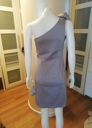 ZAHARAS BOUTIQUE GRİ ABİYE ELBİSE  - Görsel 5