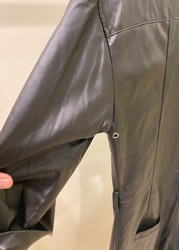 Deri Siyah Kemerli Midi Tulum - Görsel 3