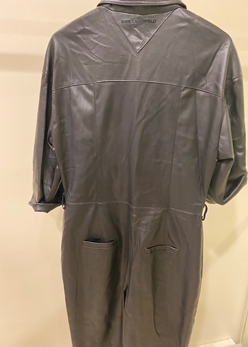 Deri Siyah Kemerli Midi Tulum - Görsel 6