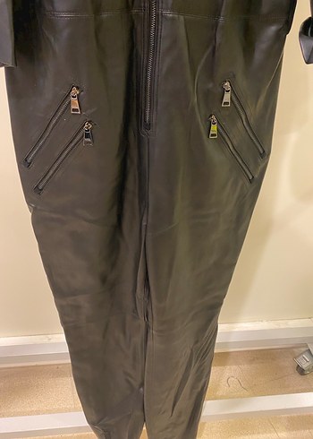 Deri Siyah Kemerli Midi Tulum - Görsel 11