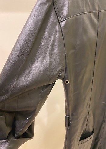 Deri Siyah Kemerli Midi Tulum - Görsel 4