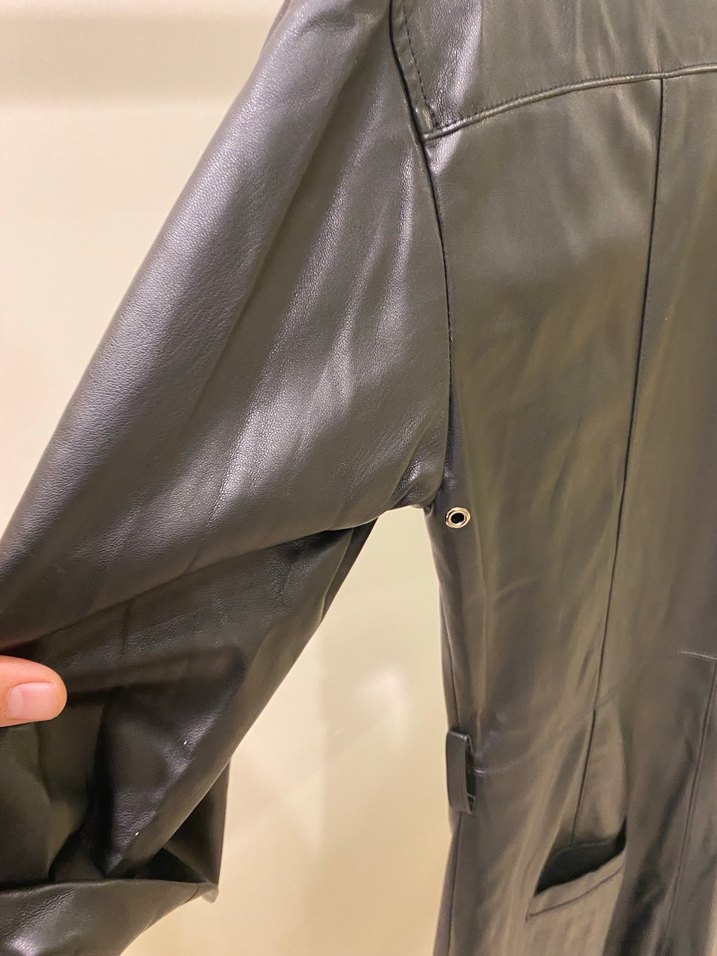 Deri Siyah Kemerli Midi Tulum - Görsel 3