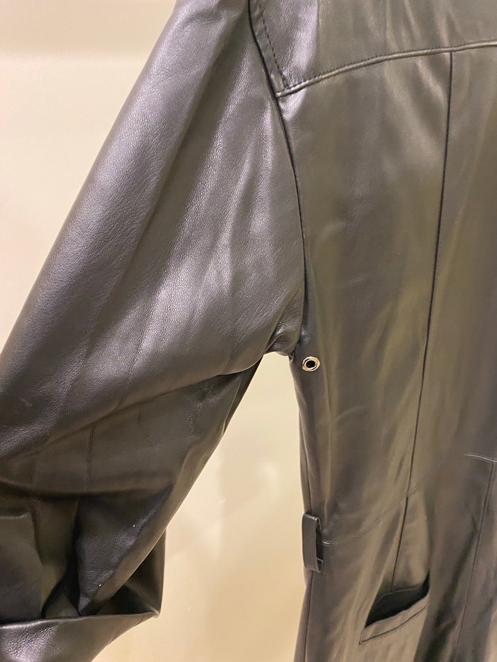 Deri Siyah Kemerli Midi Tulum - Görsel 4