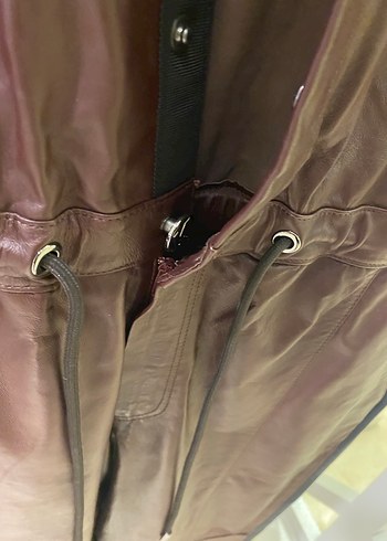 Kahverengi Deri Kadın Tulum - Sokak Stili - Görsel 5