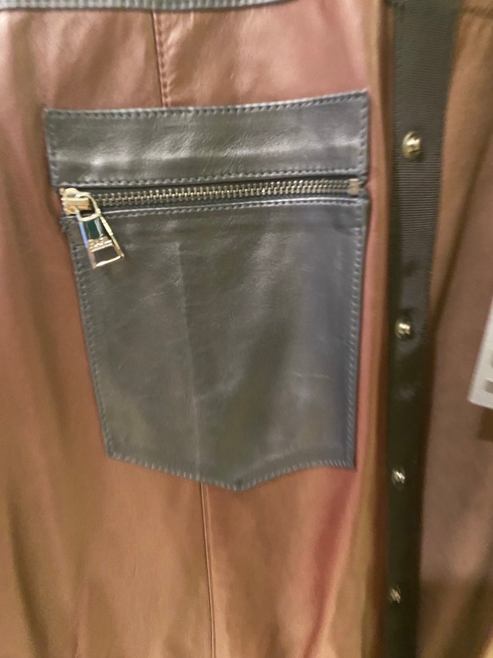 Kahverengi Deri Kadın Tulum - Sokak Stili - Görsel 3