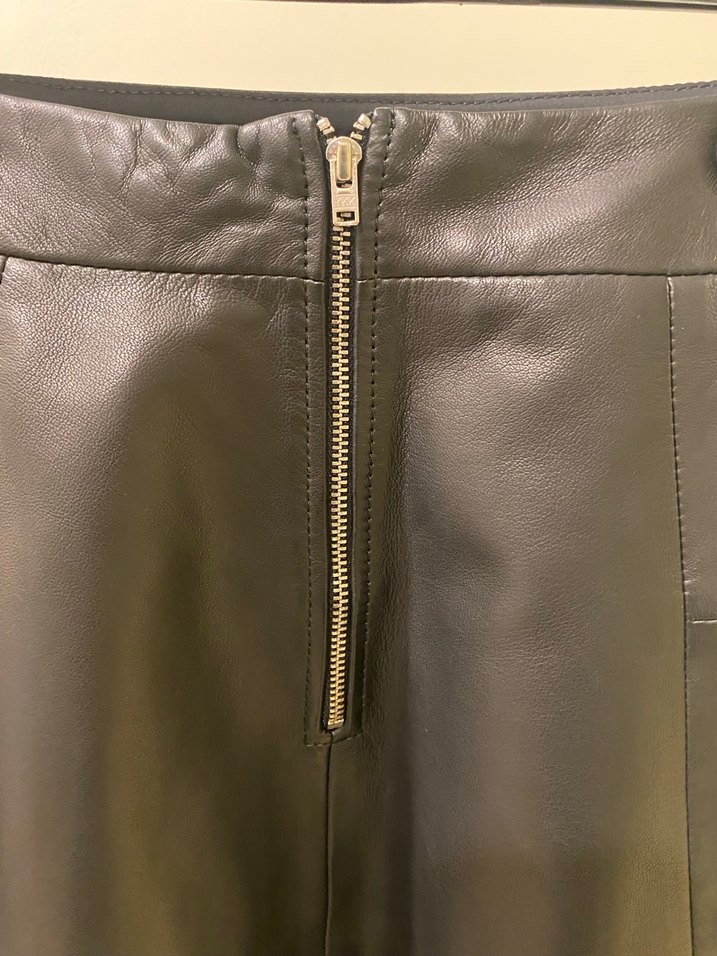 Siyah Deri Mini Şort Kemerli - Görsel 2