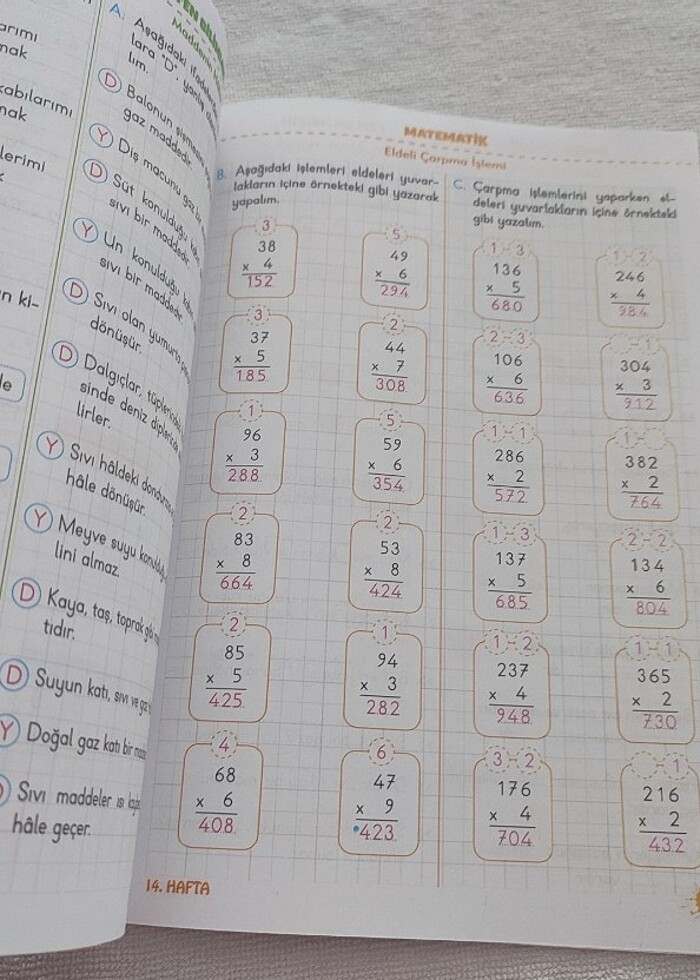 3.sınıf hafta sonu ödev et. Cevapları  - Görsel 2