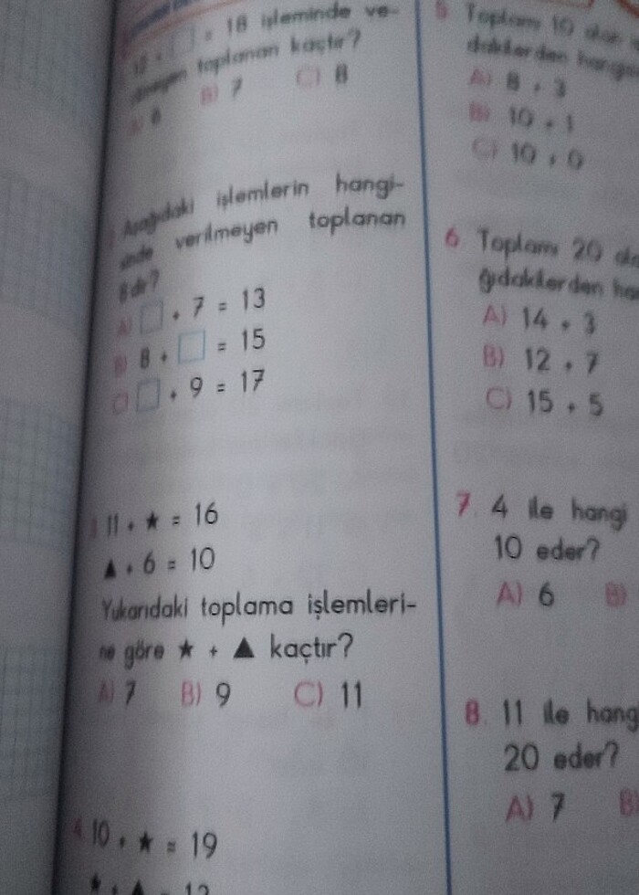 1. sınıf matematik etkinlik çalışması yaparakları - Görsel 3